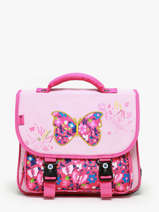 Boekentas 2 Compartimenten Snowball Roze butterfly 46435