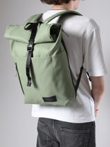 Rugzak Eastpak Groen upgrained MANHATTA-vue-porte