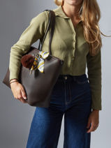 Schoudertas A4 Formaat Grained Miniprix Bruin grained 1-vue-porte