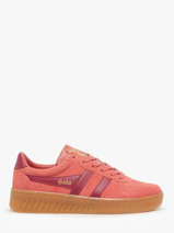 Sneakers Grandslam Uit Leder Gola Rood women CLA589