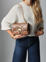 Cross Body Tas M Moon Leder Vanessa bruno Bruin moon 84V40533-vue-porte