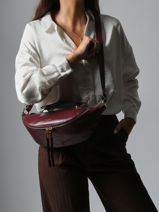 Cross Body Tas S Origami Leder Lancel Violet origami A12527-vue-porte