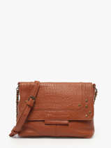 Cross Body Tas Felizia Leder Pieces Bruin felizia 17116820