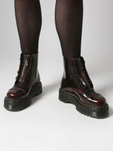 Enkellaarsjes Sinclair Uit Leder Dr martens Rood women 25233600-vue-porte