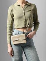 Cross Body Tas Caviar Leder Milano Beige caviar CA23067-vue-porte