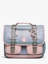 Boekentas 2 Compartimenten Cameleon Blauw vintage fantasy PBVGCA38