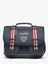 Boekentas 2 Compartimenten Cameleon Blauw vintage urban PBVBCA35