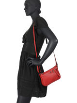 Cross Body Tas Caviar Leder Milano Rood caviar G1421N-vue-porte