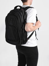 Business Rugzak Met 17" Laptopvak David jones Zwart business QG758057-vue-porte