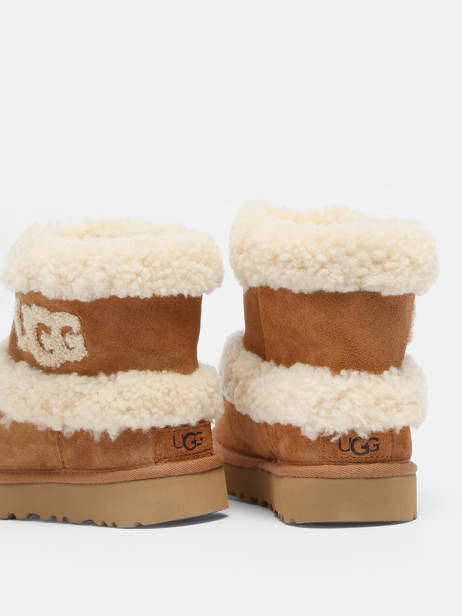 Boots Met Platformzool Ultra Mini Fluff Uit Leder Ugg Bruin women 517-38 ander zicht 4