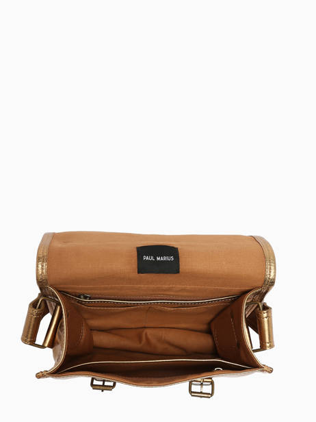 Cross Body Tas La Sacoche Leder Paul marius Goud vintage S ander zicht 3