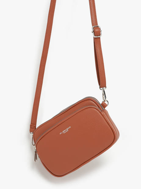 Cross Body Tas Grained Miniprix Bruin grained F6993 ander zicht 2