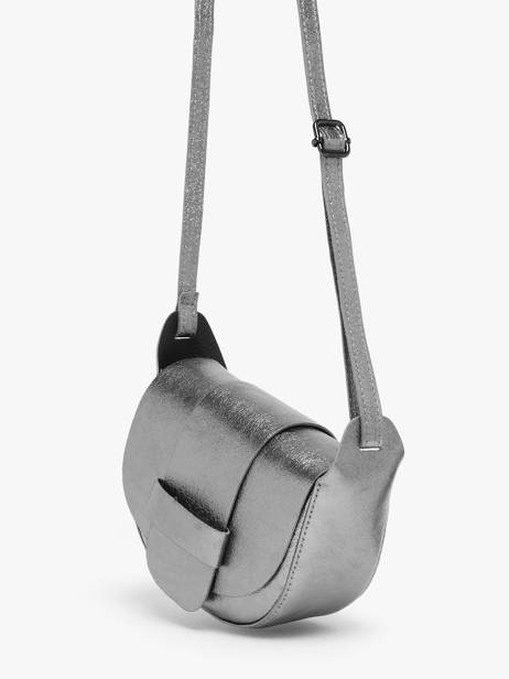 Cross Body Tas Nine Leder Milano Zilver nine NI24064 ander zicht 2
