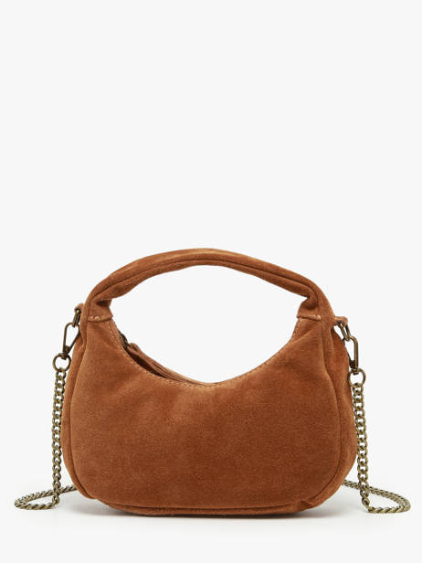 Cross Body Tas Velvet Leder Milano Bruin velvet VE24113