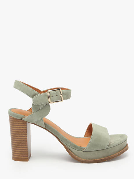 Sandalen Met Hak Jain Uit Leder Mam'zelle Groen women CSG1H03