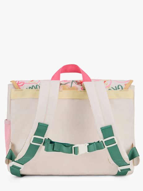 Boekentas 1 Compartiment Hello hossy Beige cool kids 7 ander zicht 4