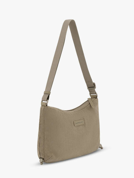 Skara Small Cord - Cross Body Tas  Kapten and son Groen cord SC ander zicht 2
