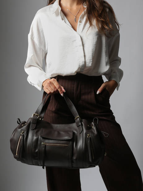 Schoudertas Icone Leder Gerard darel Bruin icone DCS30410 ander zicht 1