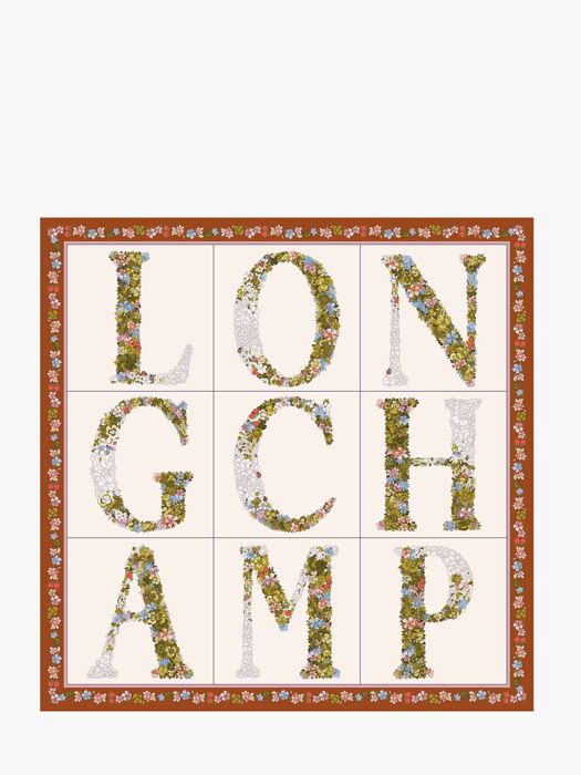 Longchamp Soie gots Foulard Oranje