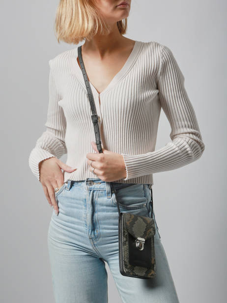 Telefoontas Python Leder Paul marius Zwart python TELEPPYT ander zicht 1