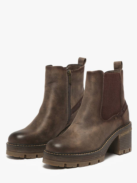 Enkellaarsjes Met Hak Mustang Beige women M0132001 ander zicht 1