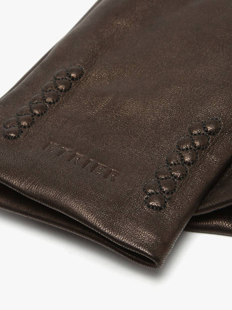 Dameshandschoenen Leder Etrier Zwart accessoires EGLO412G ander zicht 1