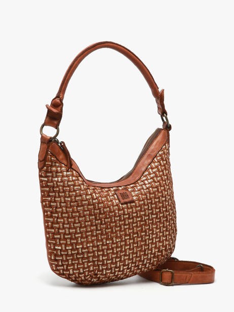 Cross Body Tas Heritage Leder Biba Bruin heritage KAB23L ander zicht 2