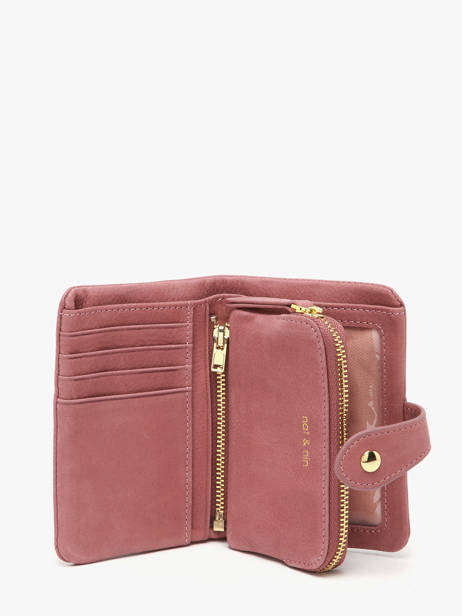 Portefeuille Leder Nat et nin Roze vintage JOYCE ander zicht 1