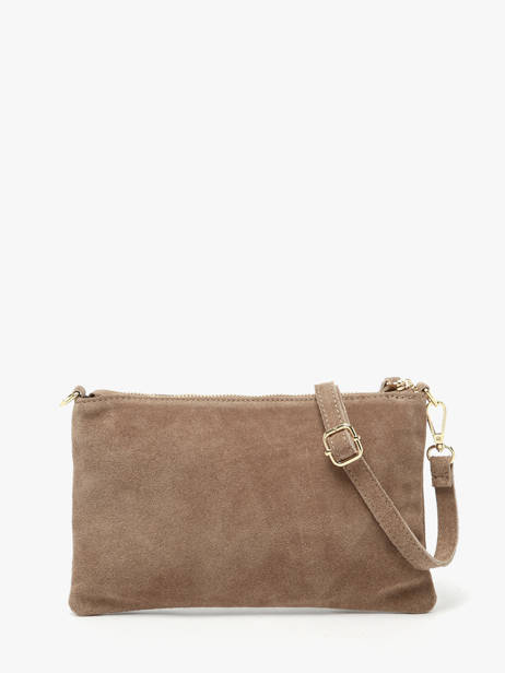 Cross Body Tas Velvet Leder Milano Bruin velvet VE24111O ander zicht 4