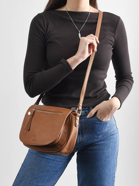 Cross Body Tas Zip Lulu castagnette Bruin zip 2 ander zicht 1