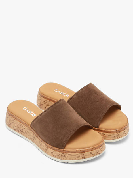 Slippers Uit Leder Gabor Bruin women 41 ander zicht 1