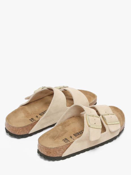 Slippers Arizona Uit Leder Birkenstock Beige women 1029260 ander zicht 2