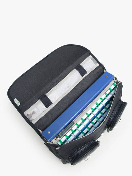 Boekentas 2 Compartimenten Cameleon Blauw vintage urban PBVBCA35 ander zicht 3