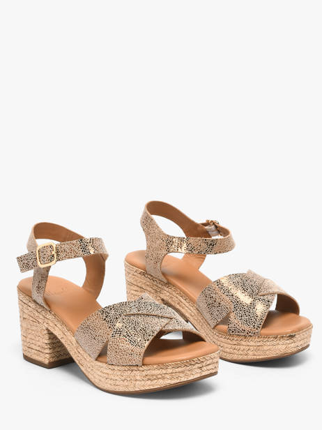 Sandalen Met Hak Uit Leder Aliwell Bruin women A126091 ander zicht 1