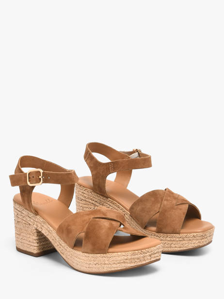 Sandalen Met Hak Uit Leder Aliwell Bruin women A123066 ander zicht 1