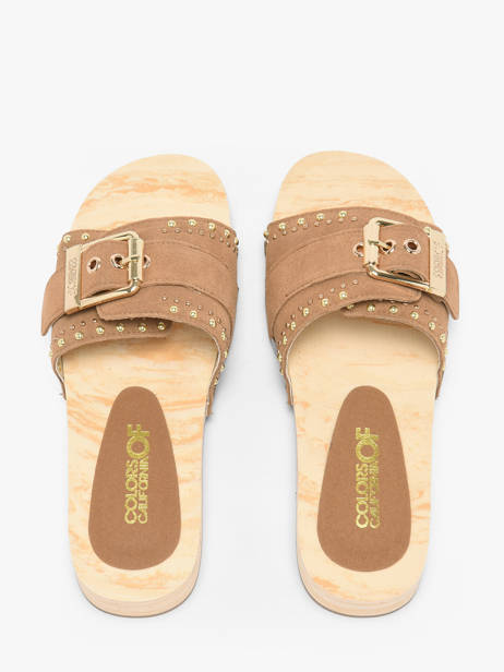 Slippers Uit Leder Colors of california Bruin women HCBAYL05 ander zicht 3