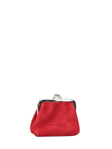 Portemonnee Etincelle Nubuck Leder Etrier Rood etincelle nubuck EETN654 ander zicht 3